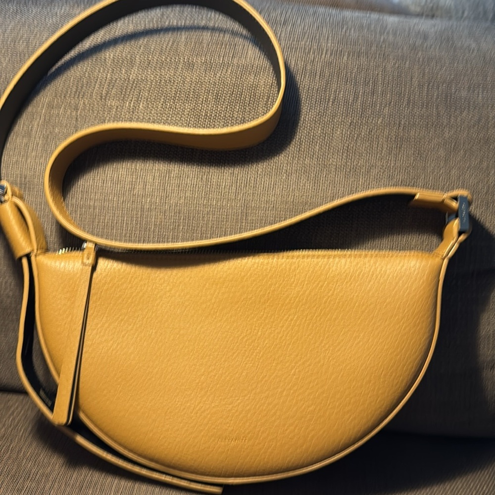 ALLSAINTS Half Moon Leather Crossbody Bag